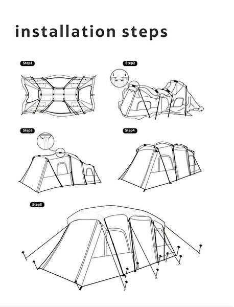 Naturehike Glamping Cloud Vessel 4 Kişilik Hızlı Kurulum Tünel Kamp Çadırı