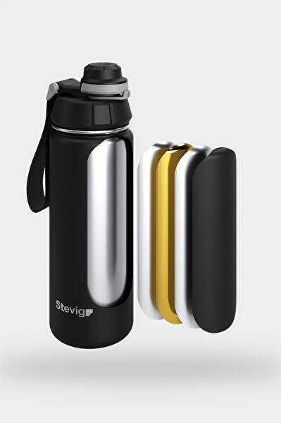 Stevig ST-207 1 Hand Leak-Proof 500 ML Siyah Sızdırmaz Çelik Termos