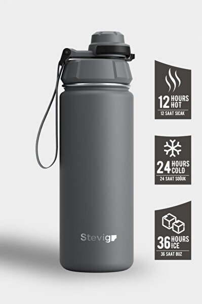 Stevig ST-209 1 Hand Leak-Proof 500 ML Grey Sızdırmaz Çelik Termos