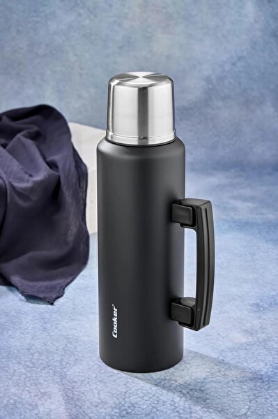 Cooker CKR-2085 1.5 L Kulplu Siyah Çelik Termos