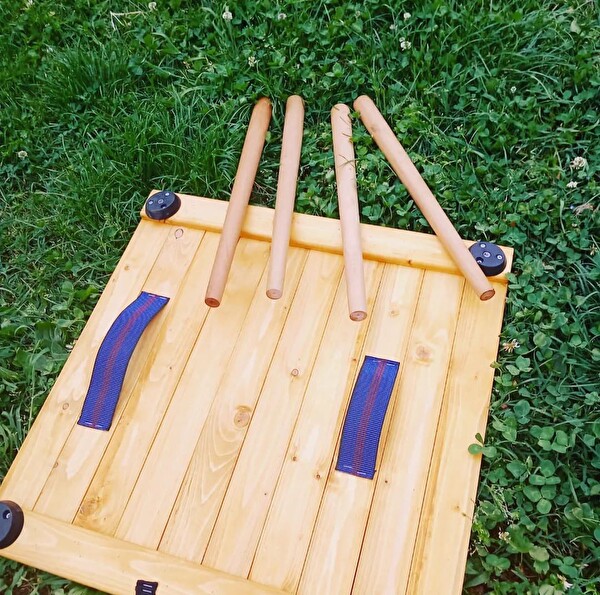 Avcı Market Düz Toplanabilen Ceviz Ahşap Kamp Masası