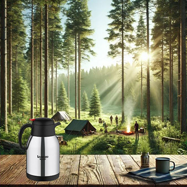 Lorenzo Black Çift Kat 1.5 L Paslanmaz Çelik Termos