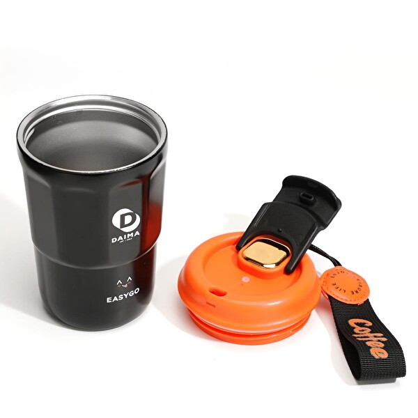 Daima EasyGo Bardak Termos Siyah 380 ML
