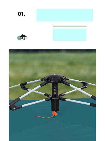 Kuara Su Geçirmez Çift Cidarlı Hidrolik Destekli Pop-Up 3-4 Kişilik Kamp Çadırı