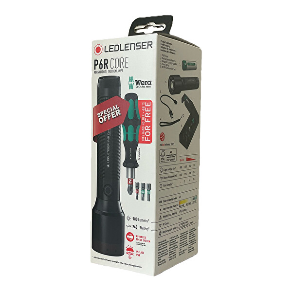 Ledlenser P6R Core - Wera El Feneri Seti
