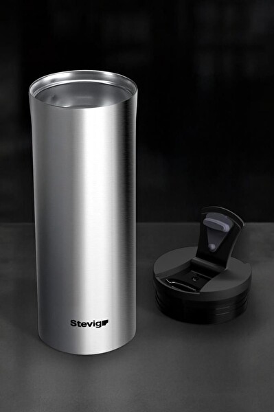 Stevig 2 Go ST-200 Paslanmaz Çelik 400 ML Inox Travel Mug Termos Bardak