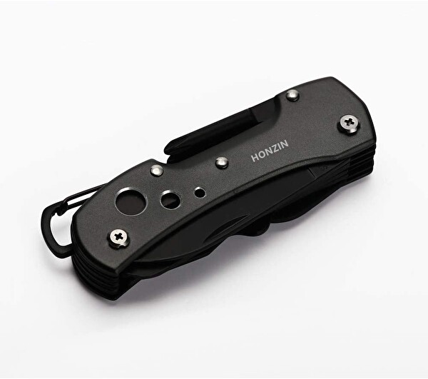 Valkyrie Çok Fonksiyonlu Siyah İsviçre Kamp Cep Çakısı