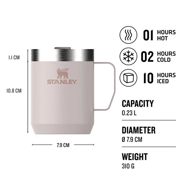 Stanley Klasik Paslanmaz Çelik 0.23 L Rose Quarts Termos Bardak