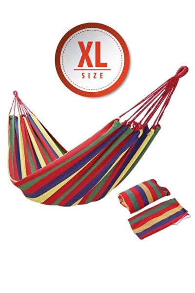 Valkyrie Çift Kişilik XL 260x150 CM Kemerli Kolay Kurulabilir Kanvas Çantalı Hamak