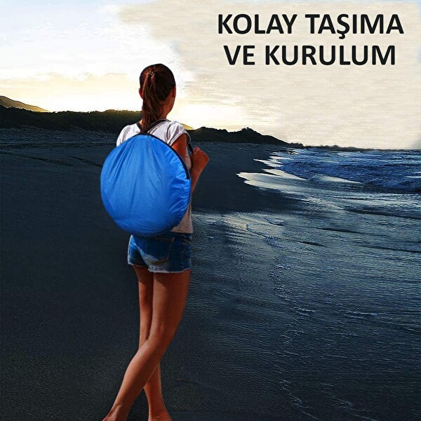 Valkyrie İç Astarlı 190x120x120 CM Fotoğraf Prova Kabini Mavi Kamp Outdoor WC Duş Giyinme Çadırı