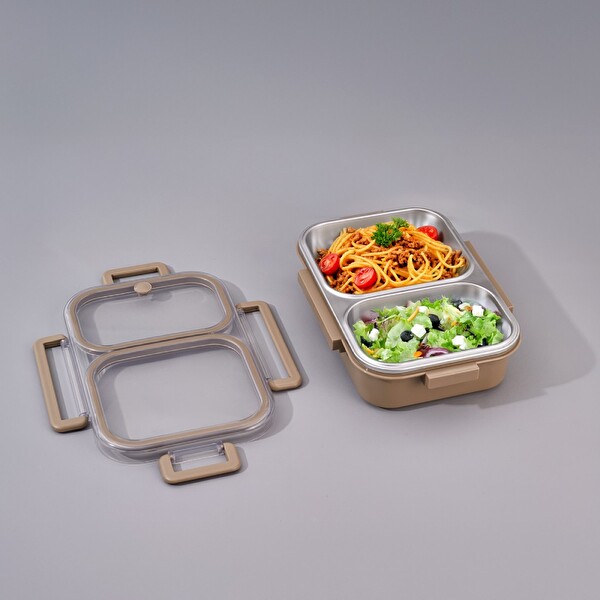 Aryıldız Bento Lunch Box 2 Bölmeli Haki Yemek Termosu AR262191