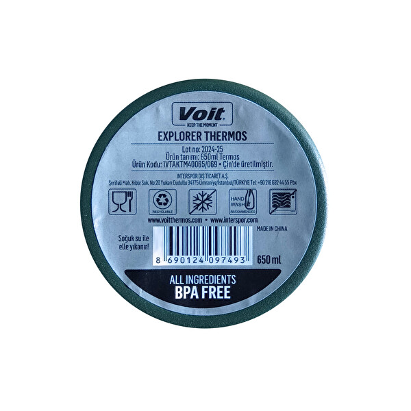 Voit Explorer 0.65 L Yeşil Termos