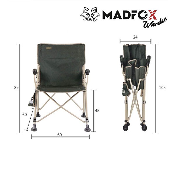 Madfox Warden Yeşil Katlanır Kamp Sandalyesi