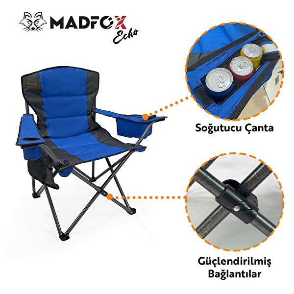 Madfox Echo Katlanır Mavi Kamp Sandalyesi