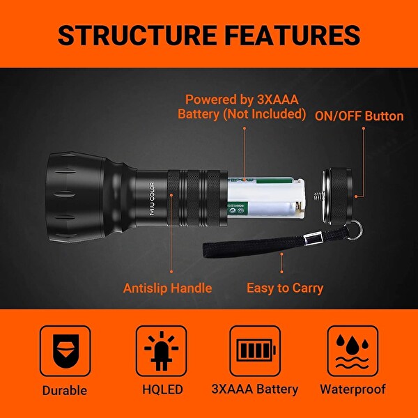 Valkyrie 21 LED 1. Kalite 395nm Güneş Işığı Ultraviyole UV El Feneri - Blacklight - Çok Amaçlı