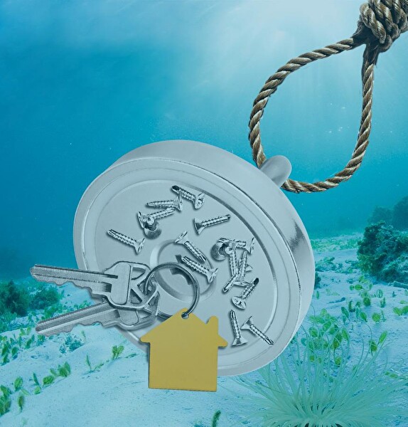 Valkyrie D48 Güçlü Neodyum Mıknatıs 48mm 75kg Askılı Fishing Salvage Magnet