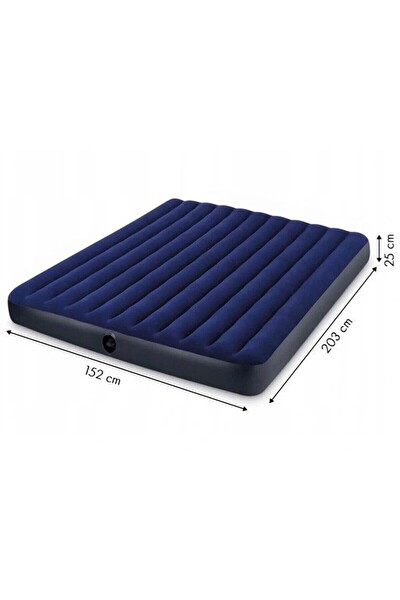 Intex 64765 Şişme Yatak Çift Kişilik Çadır Yatağı Kamp Yatağı - Yastık Pompa Seti