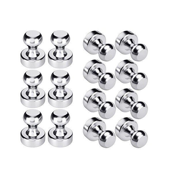 Valkyrie 12 Adet Yüksek Kalite Güçlü Neodyum Mıknatıs Buzdolabı Magnet Fotoğraf Evrak Kağıt Tutucu