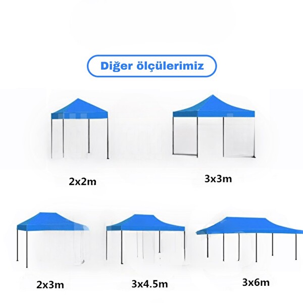 Reyo 2×2 Makaslı Katlanır Krem Çardak