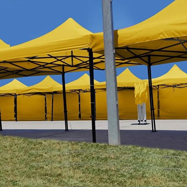 Reyo Premium Serisi Altıgen Profil 3x3 M Sarı Katlanır Makaslı Çardak