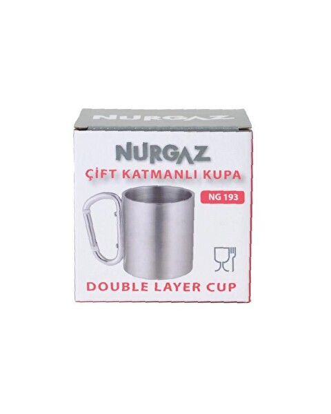Nurgaz Çift Katmanlı Çelik Kupa Karabinalı