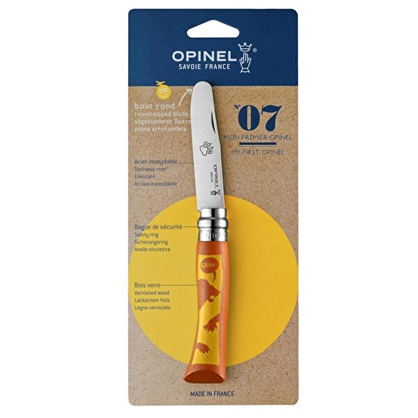 Opinel Inox No: 7 Aslan Desenli Gürgen Saplı Paslanmaz Çelik Çakı