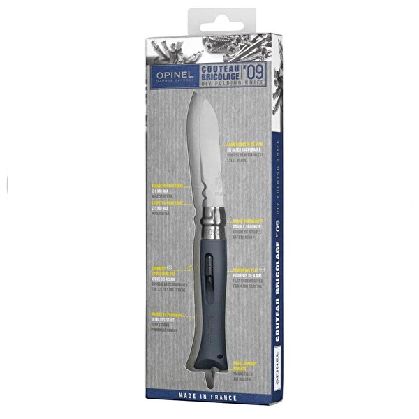 Opinel Inox No 9 Bricolage Çok Amaçlı Paslanmaz Gri Çelik Çakı