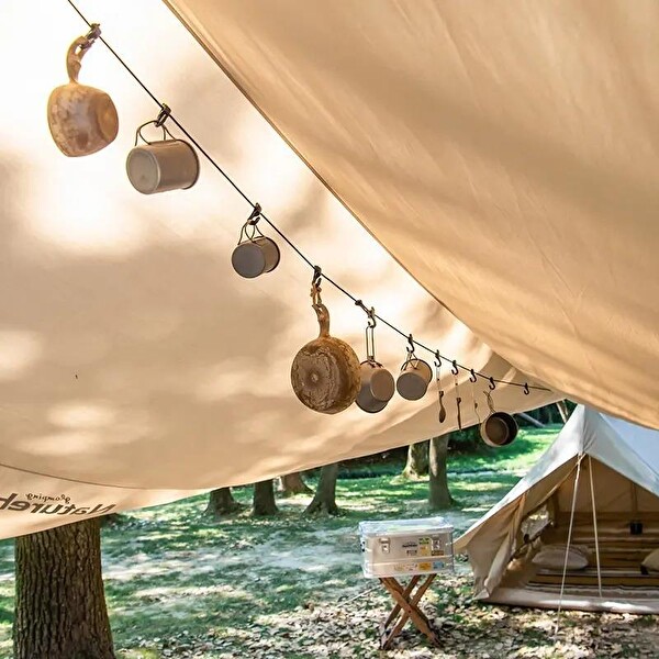 Naturehike Çok Fonksiyonlu Kancalı Ayarlanabilir Asma İpi 4.3 M Koyu Gri