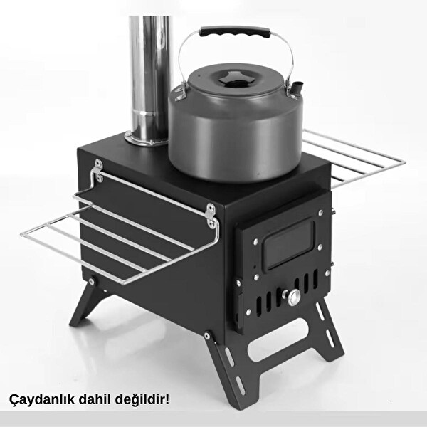 Madfox Woodlander Portatif Katlanır Kamp Çadır Sobası Siyah