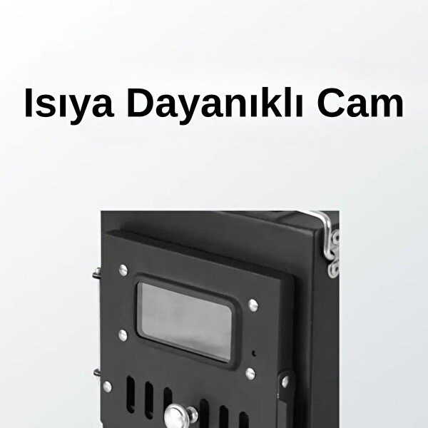Madfox Woodlander Portatif Katlanır Kamp Çadır Sobası Siyah