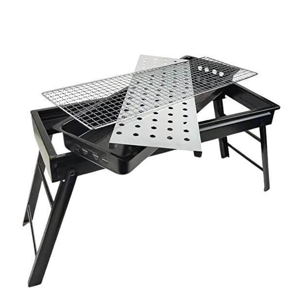 Madfox Cookout Portatif Katlanır BBQ Mangal Siyah