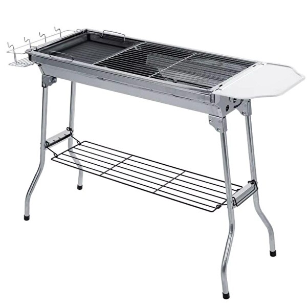 Madfox Grillmate Portatif Katlanır BBQ Mangal Gümüş