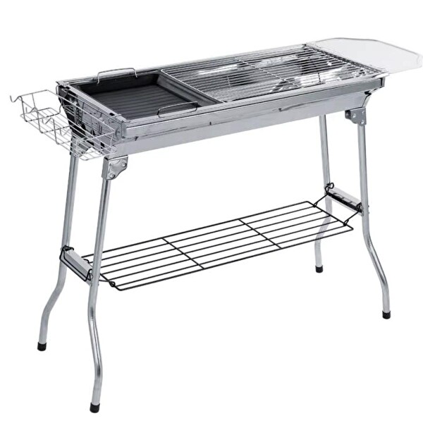 Madfox Grillmate Portatif Katlanır BBQ Mangal Gümüş