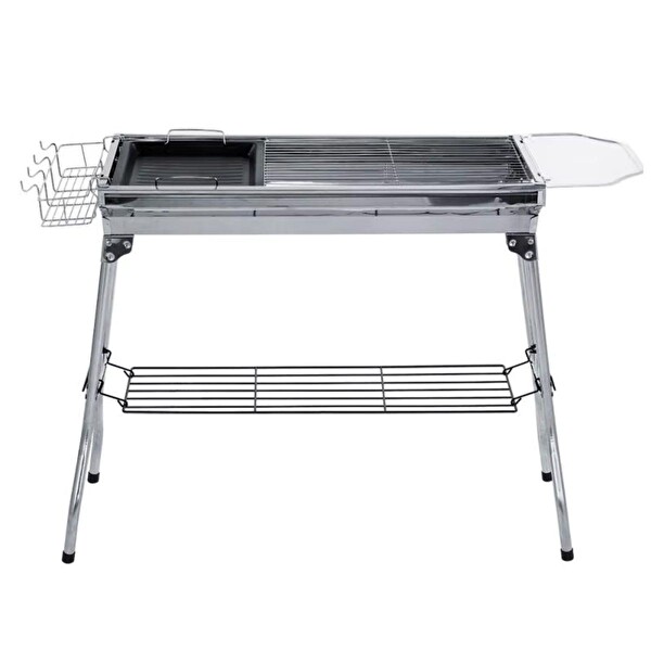 Madfox Grillmate Portatif Katlanır BBQ Mangal Gümüş