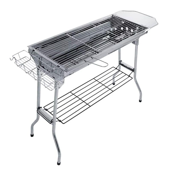 Madfox Grillmate Portatif Katlanır BBQ Mangal Gümüş