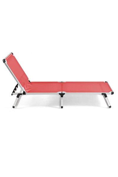 Reyo Kırmızı Katlanır ve Taşınır Şezlong