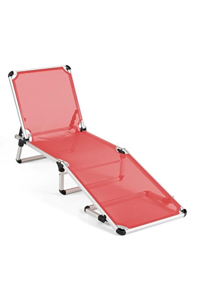 Reyo Kırmızı Katlanır ve Taşınır Şezlong