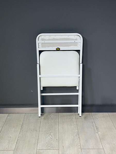 Hey Modüler Mobilya Beyaz 2'li Katlanır Piknik Kamp Sandalyesi