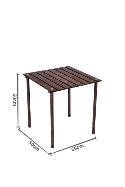 Bag The Joy Antrasit Su Yeşili Kılıf Sandalye ve 50x50x50 CM Antrasit Ahşap Katlanır Masa Seti