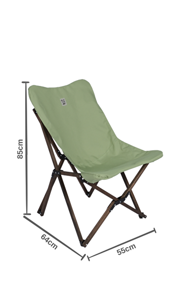 Bag The Joy Antrasit İskelet Su Yeşili Koyu Kılıf ve 70x70x55 CM Antrasit Masa Ahşap Katlanır Masa Sandalye Seti