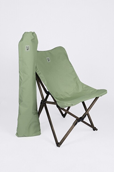 Bag The Joy Antrasit Su Yeşili Kılıf Sandalye ve 60x60x55 CM Antrasit Ahşap Katlanır Masa Seti