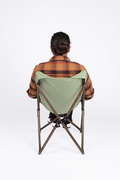 Bag The Joy Antrasit Su Yeşili Kılıf Sandalye ve 60x60x55 CM Antrasit Ahşap Katlanır Masa Seti