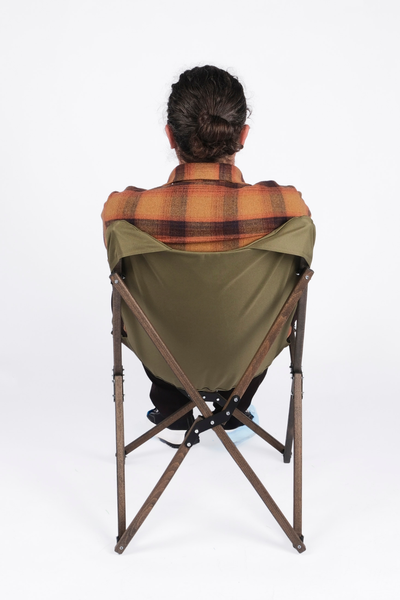 Bag The Joy Antrasit İskelet Haki Kılıf ve 70x70x55 CM Antrasit Masa Ahşap Katlanır Masa Sandalye Seti