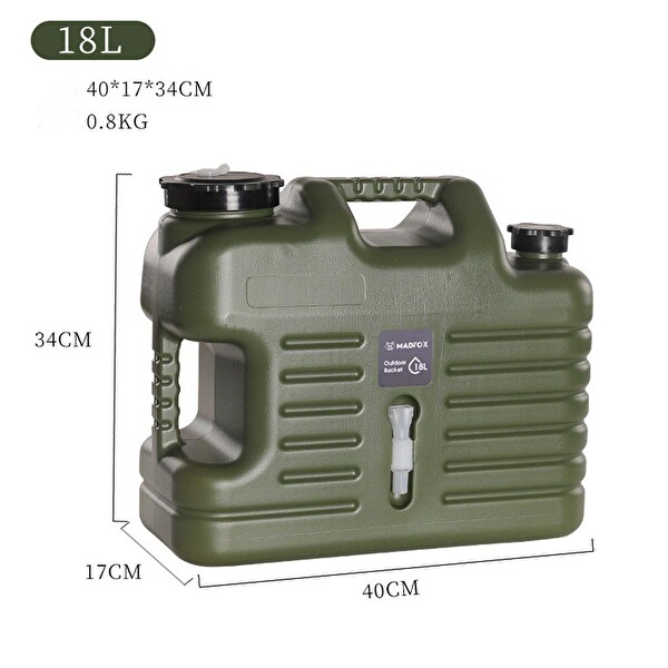 Madfox Galon Air PE 18 L Yeşil Musluklu Su Bidonu