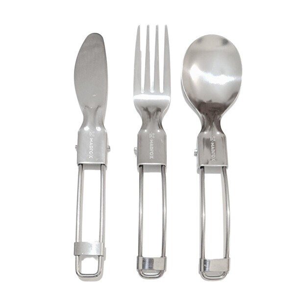 Madfox Heavy Duty 3 in 1 Katlanır Çatal Kaşık Bıçak Seti