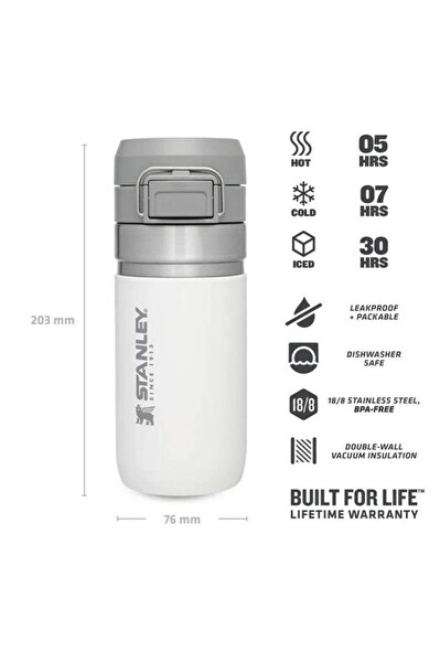 Stanley 10-09148-105 The Quick-Flip Water Bottle 0.47 L Beyaz Termos