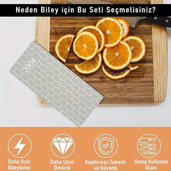 Valkyrie Sulu veya Susuz Biley Uzun Ömürlü Aşınmaz 200 400 600 1000 2000 Grit Elmas Biley Seti Bıçak Bileme Taşı - 5 Adet