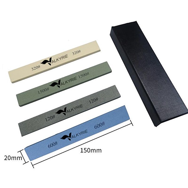 Valkyrie 120 - 320 - 600 - 1500 Kademeli Kuru Biley Bıçak Biley Taşı Seti - 4 Adet