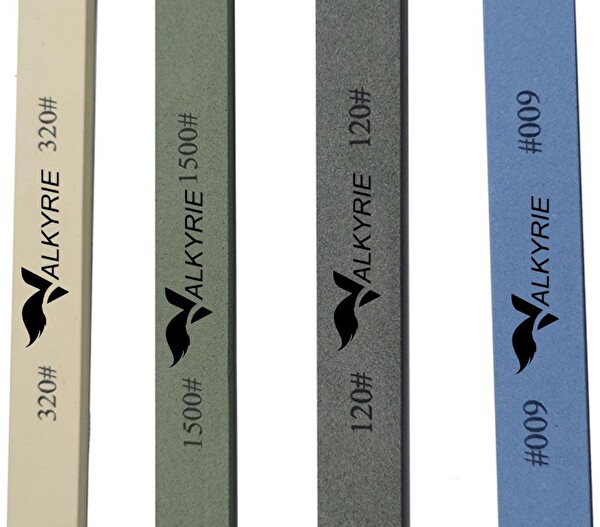 Valkyrie 120 - 320 - 600 - 1500 Kademeli Kuru Biley Bıçak Biley Taşı Seti - 4 Adet