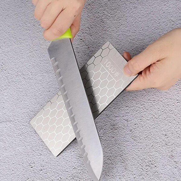 Valkyrie Sulu veya Susuz Biley Uzun Ömürlü Aşınmaz 200 400 1000 Grit Elmas Biley Seti Bıçak Bileme Taşı - 3 Adet